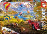 Dėlionė EDUCA Hot Air Balloon Valley, 3000 det.