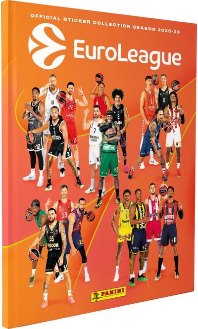Lipdukų albumas kietu viršeliu PANINI Euroleague 2026