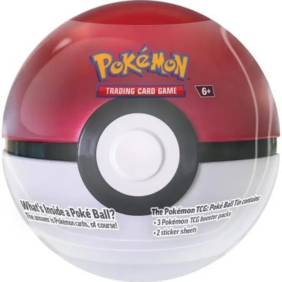 Kolekcinės kortelės apvalioje metalinėje dėžutėje Pokémon TCG: Poké Ball Tin, įv . rūšys, 2025