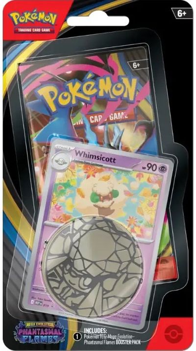 Kolekcinės kortelės Pokémon TCG Phantasmal Flames Checklane Blister Cottonee/Whi msicott, įv. rūšys