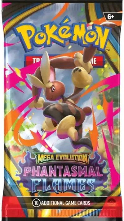 Kolekcinės kortelės Pokémon TCG Phantasmal Flames Booster pack, 1 pakelis, įv. r ūšys