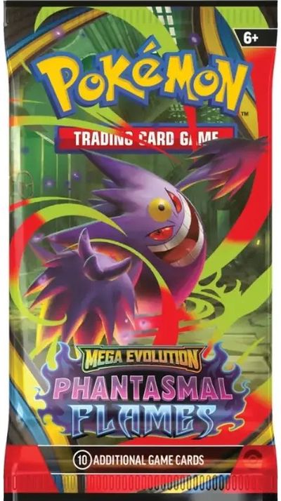 Kolekcinės kortelės Pokémon TCG Phantasmal Flames Booster pack, 1 pakelis, įv. r ūšys