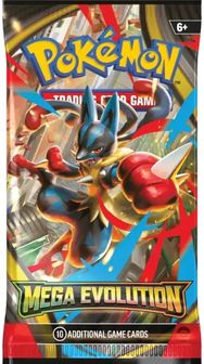 Kolekcinės kortelės Pokémon TCG Mega Evolution ME01 Booster Pack, 1 pakelis, įv. rūšių