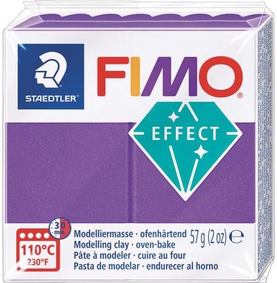 Modelinas FIMO Effect, 57 g, metalizuota violetinė sp.
