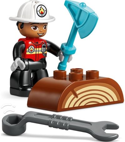 LEGO DUPLO Town Ugniagesių sunkvežimis su žarna ir ugniagesiu 10473