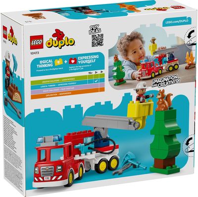 LEGO DUPLO Town Ugniagesių sunkvežimis su žarna ir ugniagesiu 10473