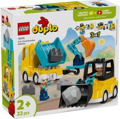 LEGO DUPLO Town 3 in 1 statybinės transporto priemonės 10475
