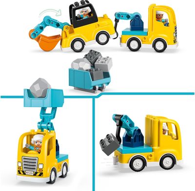 LEGO DUPLO Town 3 in 1 statybinės transporto priemonės 10475