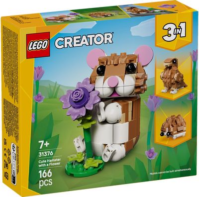 LEGO Creator 3 in 1 Mielas žiurkėnas su gėle 31376