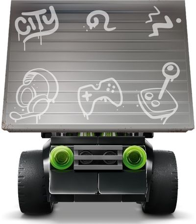 LEGO City Ratai – žaidimų lenktyninis automobilis, automobilio modelio rinkinys, 60484