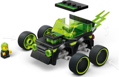LEGO City Ratai – žaidimų lenktyninis automobilis, automobilio modelio rinkinys, 60484