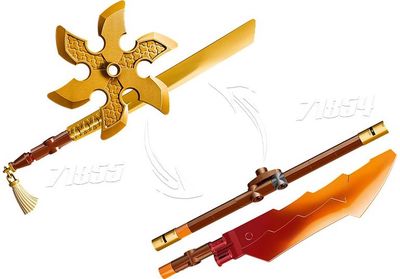 LEGO NINJAGO Cole misijos robotas ir drakono pavidalo Zane 71854