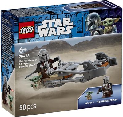 LEGO Star Wars Mandaloriečio ir Grogu greitaeigis motociklas 75436