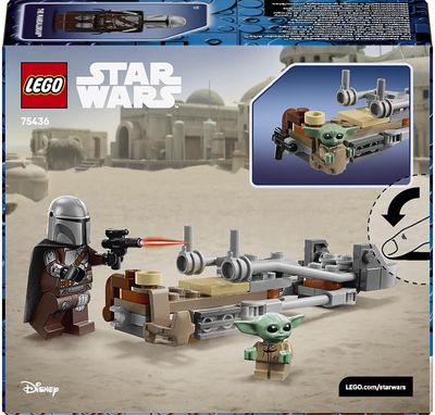 LEGO Star Wars Mandaloriečio ir Grogu greitaeigis motociklas 75436