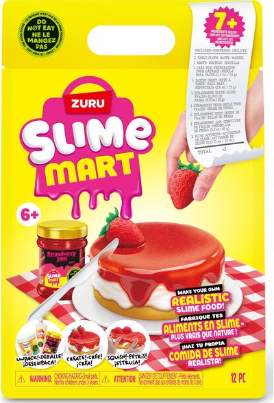 SLIME MART Kūrybinis gleivių rinkinys Braškinis sūrio pyragas