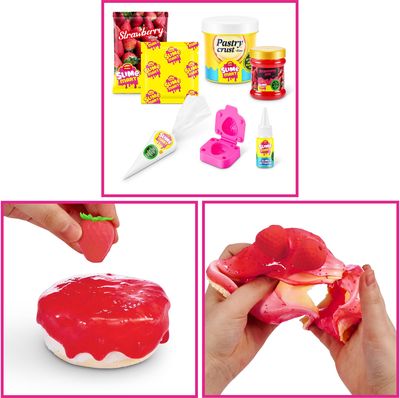 SLIME MART Kūrybinis gleivių rinkinys Braškinis sūrio pyragas