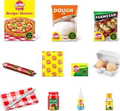 SLIME MART Kūrybinis gleivių rinkinys Pizza