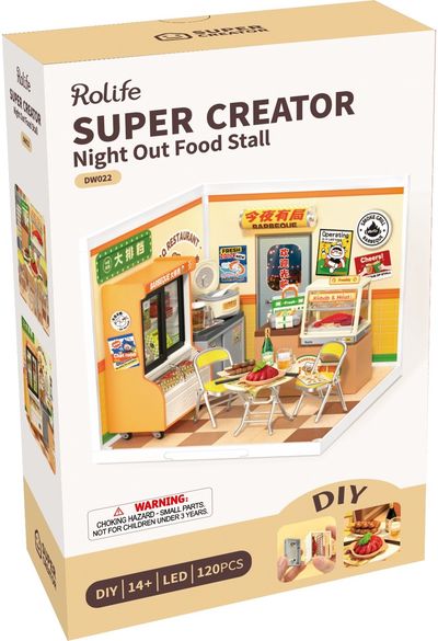 Modeliavimo rinkinys ROBOTIME Night Out Food Stall