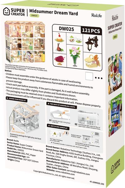 Modeliavimo rinkinys ROBOTIME Midsummer Dream Yard