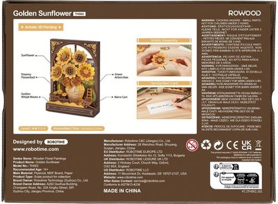 Modeliavimo rinkinys ROBOTIME Golden Sunflower