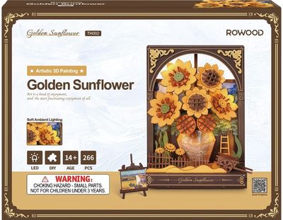 Modeliavimo rinkinys ROBOTIME Golden Sunflower
