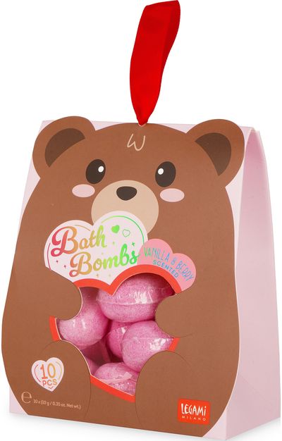 Vonios burbulų rinkinys LEGAMI Teddy Bear, 10 vnt.