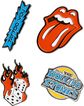 Ženkliukų rinkinys THE ROLLING STONES, 4 vnt.