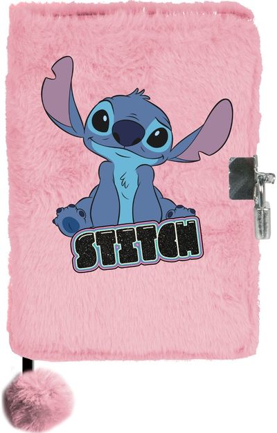 Dienoraštis DISNEY STITCH, su spynele, 21 x 15 cm, 96 l., rožinės sp., linijomis