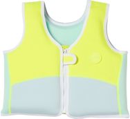 Plaukimo liemenė SUNNYLIFE Salty the Shark Aqua Neon Yellow, 3–6 metai, iki 30 kg