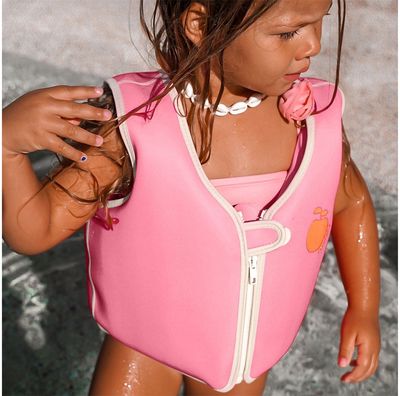 Plaukimo liemenė SUNNYLIFE Poppy the Peach Neon Pink, 4- 6 metai, iki 21 kg.