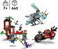 LEGO NINJAGO Nindzių transporto priemonės ir namelio medyje gynyba