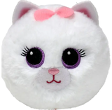 Pliušinis žaislas TY Bouncers balta katytė, 10 cm