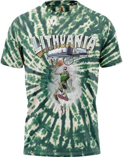 Green Tie-Dye marškinėliai (L - dydis)