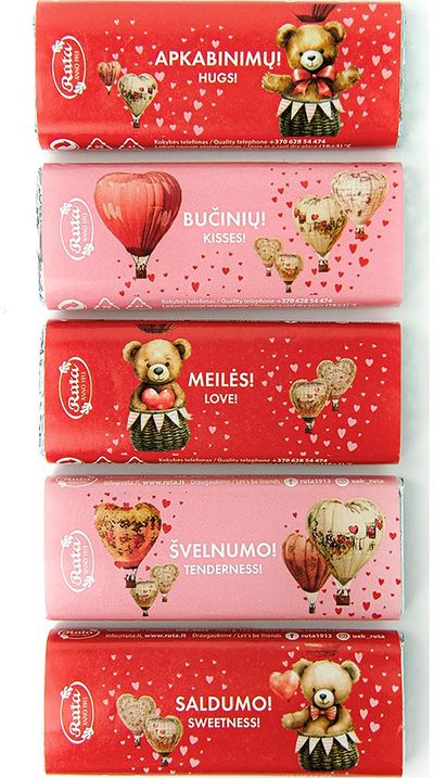 Juodasis šokoladas (50 %) „Saldžios meilės!”, 18 g