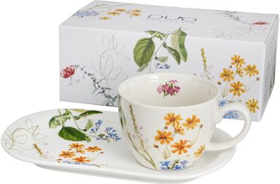 Didelio puodelio ir lėkštutės rinkinys Colors of Nature