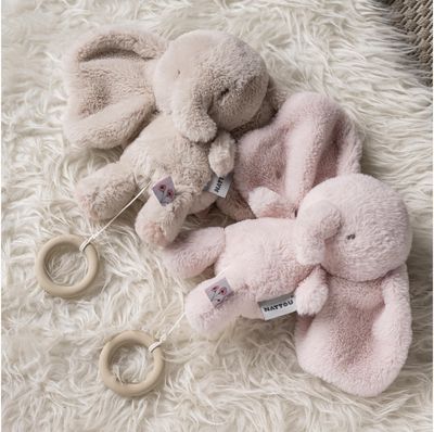 NATTOU Fanfan musical plush toy elephant pink, 25cm