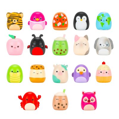 SQUISHMALLOWS CLIP-A-LONGS Herojai-siurprizai, 3 vnt., 2,5 cm