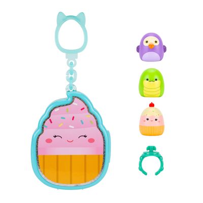 SQUISHMALLOWS CLIP-A-LONGS Herojai-siurprizai, 3 vnt., 2,5 cm