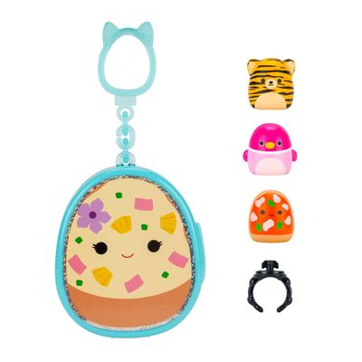 SQUISHMALLOWS CLIP-A-LONGS Herojai-siurprizai, 3 vnt., 2,5 cm