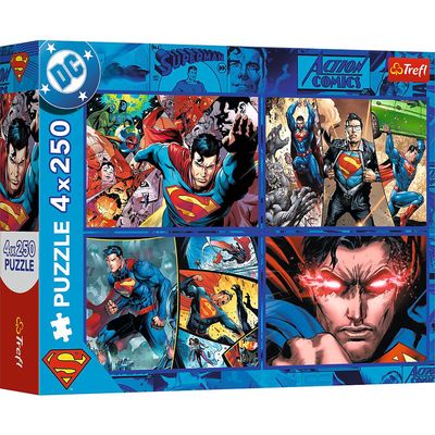 TREFL SUPERMAN 4x250 det. dėlionių rinkinys