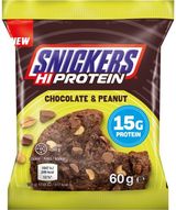 Baltyminis sausainis SNICKERS, su šokoladu ir žemės riešutais, 60 g