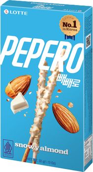 Lazdelės su baltais migdolais PEPERO Snowy Almond, 32 g