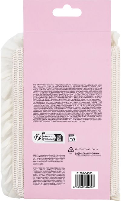 Užrašinė POSH+POP Dopaminic, nerta, su rašikliu ir lapeliais, 20 x 15 cm, 100 gs m, 96 l.