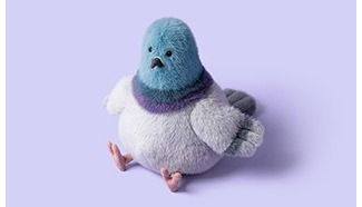 Pliušinis žaislas balandis JELLYCAT Strutton Pigeon