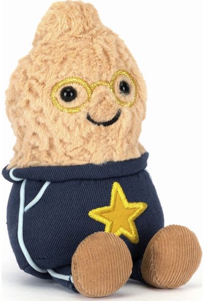 Pliušinis žaislas žemės riešutas JELLYCAT Amuseables Peanut Star Student Outfit