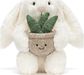 Pliušinis žaislas zuikis JELLYCAT Cream Bunny with Plant
