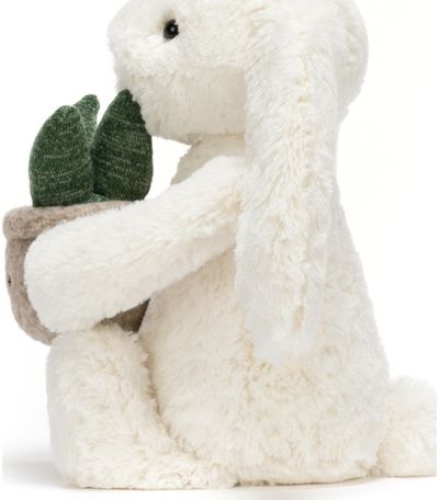Pliušinis žaislas zuikis JELLYCAT Cream Bunny with Plant