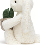 Pliušinis žaislas zuikis JELLYCAT Cream Bunny with Plant