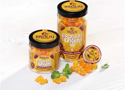 Pasiflorų skonio guminukai „Broliai lokiai“ stiklainyje, 500g