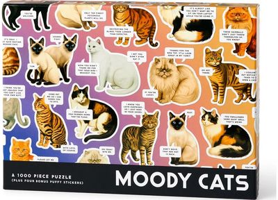 Dėlionė BRASS MONKEY Moody Cats, 1000 det.